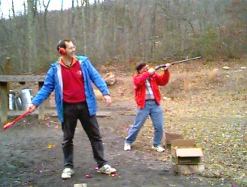 Henry M. Bass and Rob Allen shooting skeet
