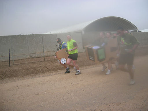 Costumed runners almost done